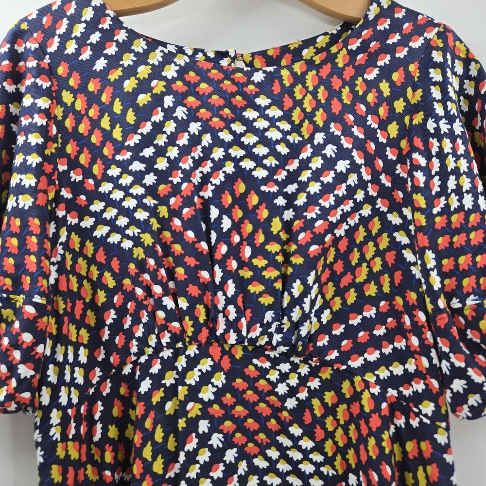 Anthropologie Maeve Melody Mini Dress Size US 8 Floral Puff Sleeve Multicolor - Picture 10 of 16